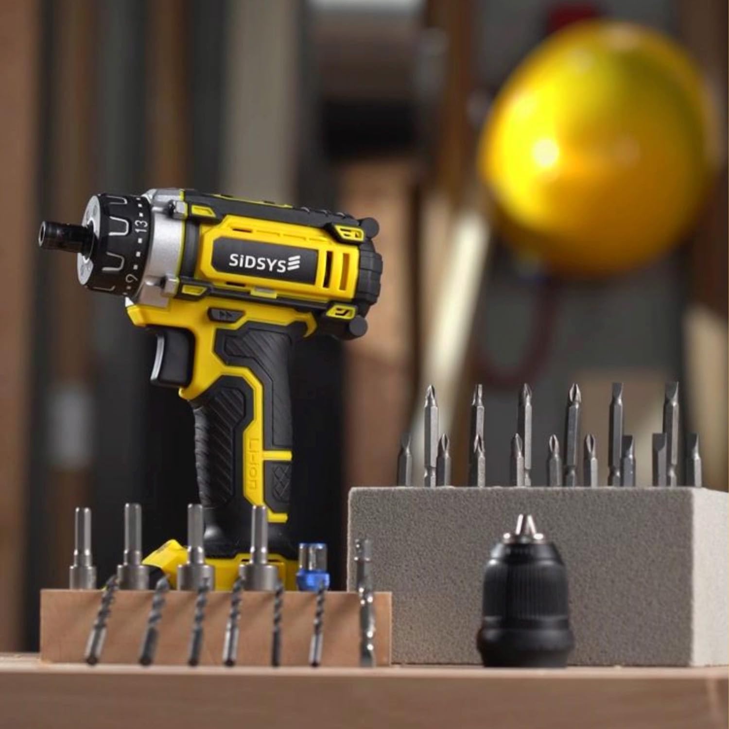 SIDSYS 21V Max Cordless Electric Drill Set, 3/8