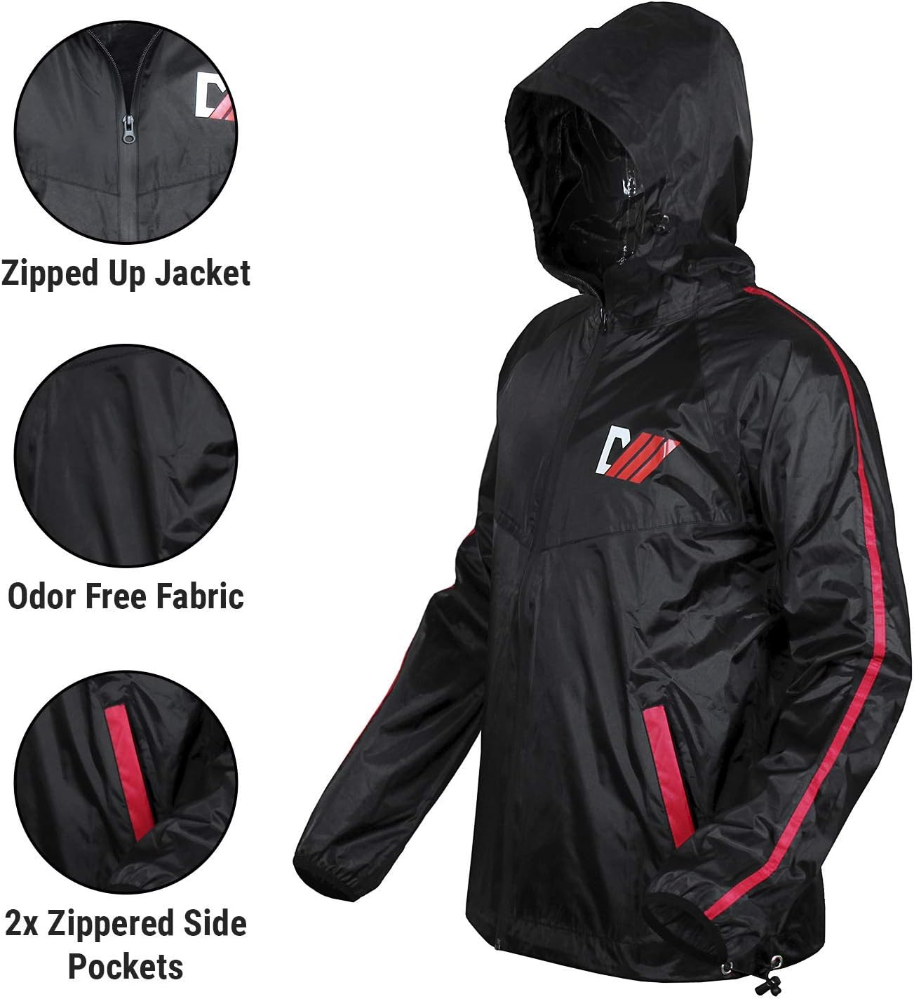 DMoose Sauna Suit for Men and Women, Sweat Suit for Weight Loss 2 Pc Set, Zipper Jacket Pant with Hood Full Body Gym Fit Wear, Anti-Rip Workout Suit Sports Running Cycling Yoga Pilates Boxing Anti-Rip : Sports & Outdoors
