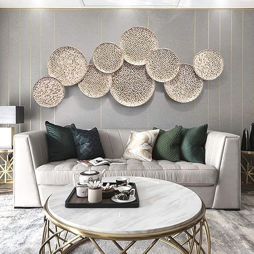 Sfxyj Escultura De Pared De Metal Dorado Brillante Decoracion De