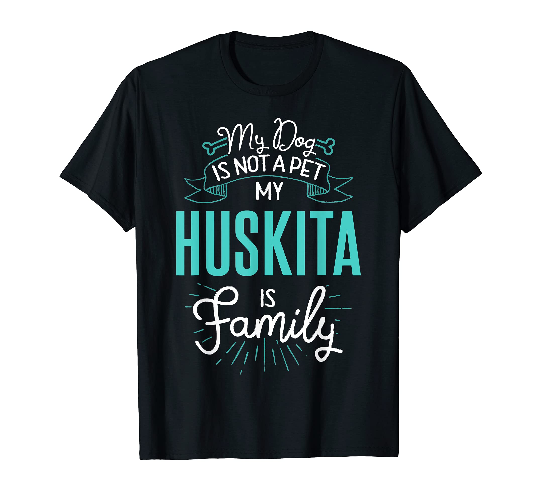 Cute Huskita Design Family Dog Giftn T-Shirt