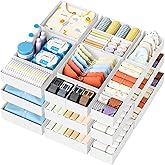 DIMJ Drawer Organizer Clothes Storage - 18 Pack Baby Dresser Organizer for Nursery, Foldable Closet Drawer Organizer Bins for Bedroom Organization, Fabric Storage Dividers for Socks, Underwears, Bras