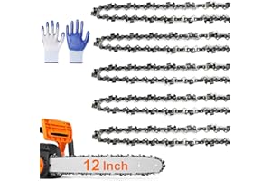 ANCKNE 5 Pack Dewalt 12 Inch Chainsaw Chain 3/8" LP Pitch .043'' Gauge 45 Drive Links fits Dewalt 20V DCCS620, Kobalt 1224, Black Decker LCS1240, Oregon 90px045G, Worx WG380, Echo 90PX45CQ CS2511T and more