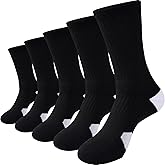 Speum Basketball Socks for Men,Performance Cushioned Men's Athletic Crew Socks with Arch Compression for Cycling Basketball