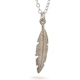 AVNIS Customize Feather Necklace for Women - Dainty Feather Pendant Chain Boho Necklace, 16 inches + extension