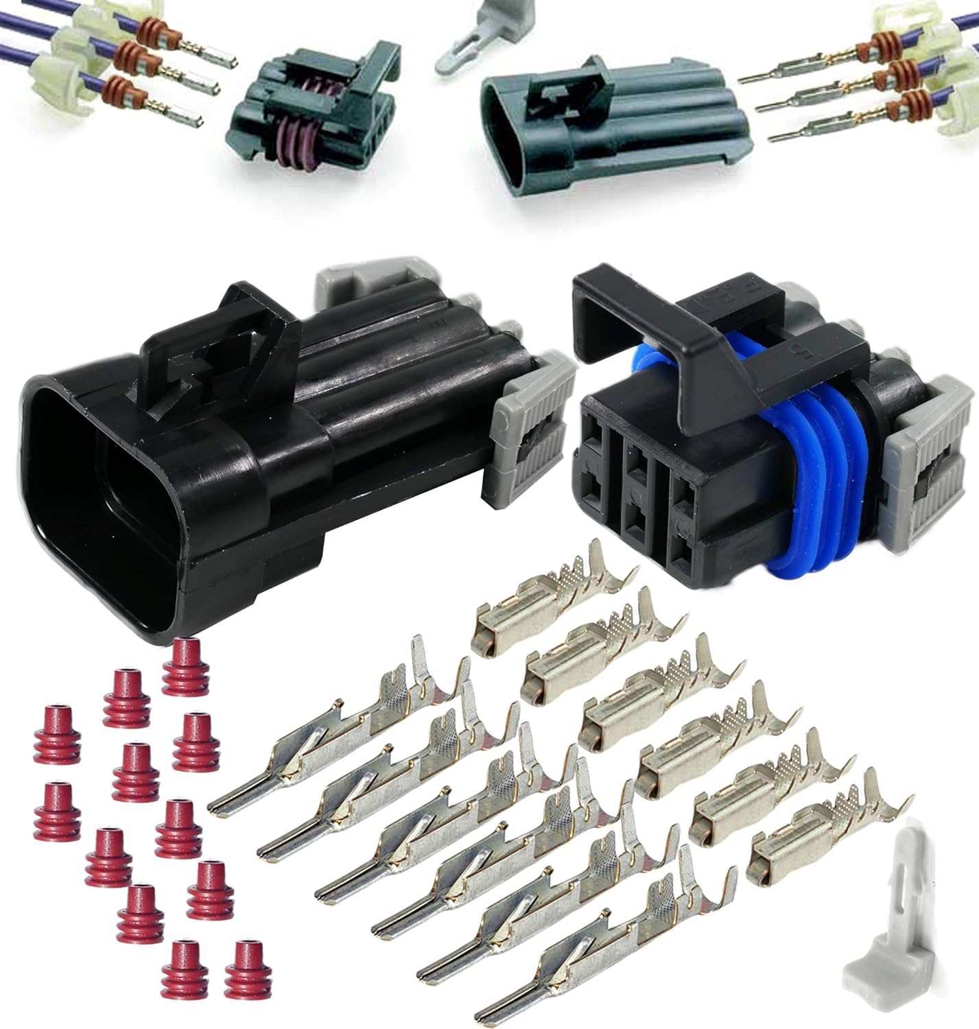 Photo 1 of ELITE.CITI 6-Pin Metri-Pack 150 Series 6-Way Connector w/16 18 AWG Sealed 16 V & 14 amps