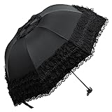 Apiidoo 3 Folding Ruffled Lace Parasols Windproof
