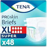 Tena Proskin Super Briefs, Incontinence Adult Diapers, Unisex, XL, 48 ct | Easy to adjust with tabs for a better fit, these briefs offer comfort &amp; reliable absorbency to support everyday care routines