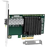 10Gb/s SFP+ Fiber Port Ethernet Adapter for NAS &amp; Desktop PCs. PCIE x4 Interface to 10Gb/s SFP+ Fiber Port NIC Card for Gaming, Intel 82599ES 10GbE Ethernet Controller (X520-DA1)
