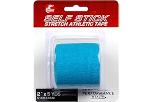 Cramer Eco-Flex Self-Stick Stretch Tape, Cohesive Tape, Flexible Elastic Sports Tape, Athletic Training Room Supplies, Easy Tear & Self-Adherent Bandage Wrap, Single 5 Yard Roll, Beige