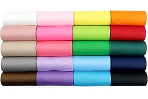 Midi Ribbon Grosgrain Ribbon 3 Inch Ribbon 20 Solid Color Ribbon Assortment, 3" X 2 Yard Each, Total 40 Yds Per Package, Large Ribbon Grosgrain Thick Ribbon Hair Ribbon for Hair Bows