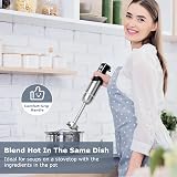 FRESKO 1200W Hand Blender 12 Speeds Turbo Stainless Steel Beaker 700ml BPA-Free view 6