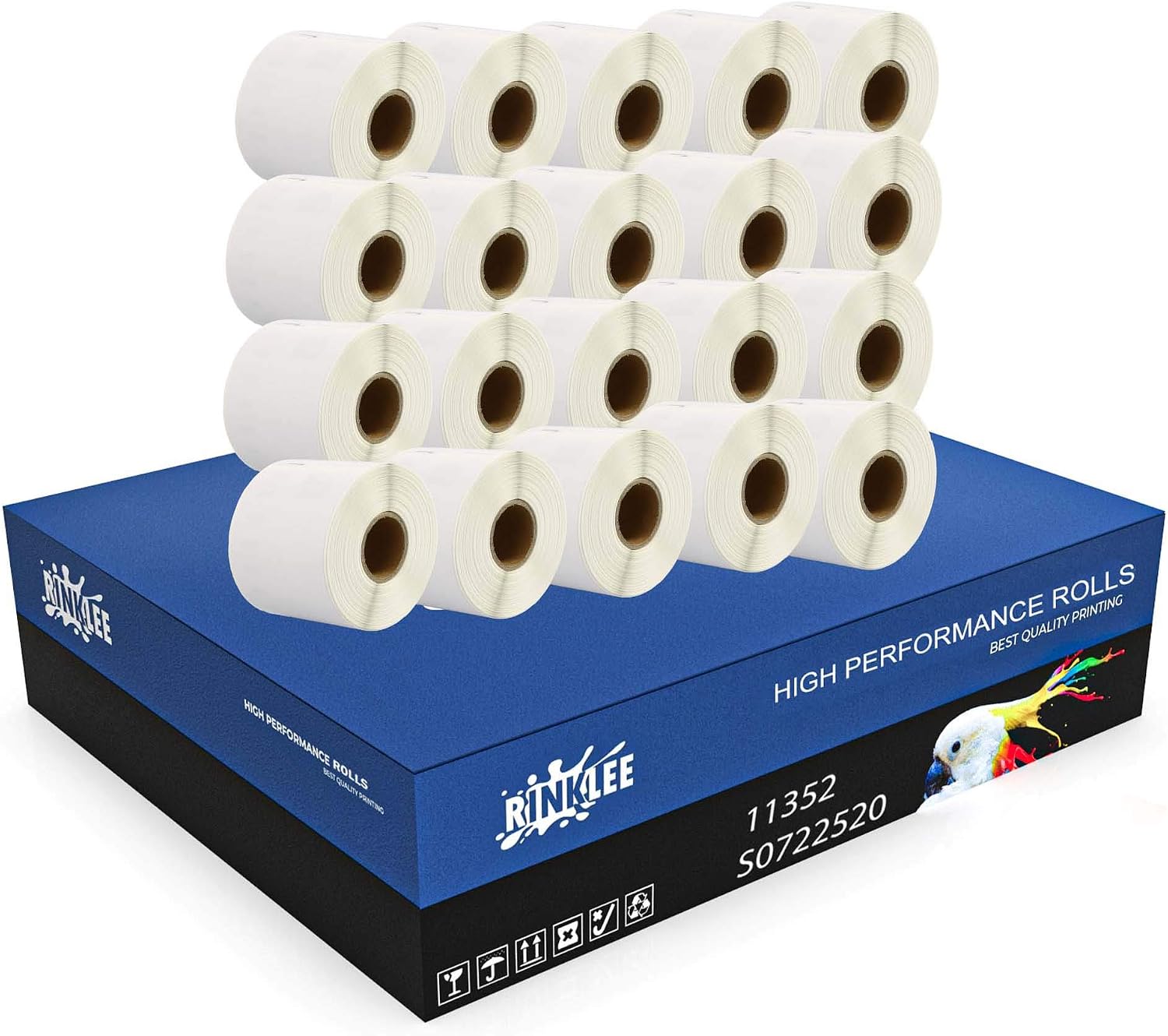 RINKLEE 11352 S0722520 Label Rolls Compatible with DYMO LabelWriter 4XL 450 400 330 320 310 Duo/Turbo/Twin Turbo Seiko SLP 450 430 420 410 400 200 100