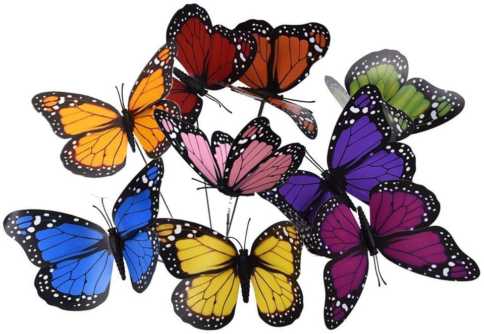 KINGLAKE Butterfly Garden Stakes Yard Planter Colorful Butterfly Garden Ornaments Decorations for Garden Patio Party Decorations 27 Pcs Set