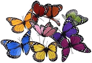 KINGLAKE Butterfly Garden Stakes Yard Planter Colorful Butterfly Garden Ornaments Decorations for Garden Patio Party Decorations 27 Pcs Set