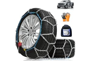AutoChoice AutoFixing Snow Chains Tire Chains For Light Truck SUV Pickup Trucks, Easy installation, Contains Titanium for Wear Resistance, Set of 2(HRV275)