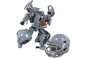 Transformers NFL Dallas Cowboys Starblitz 5.5-Inch Action Figure Changes from Robot to Helmet, Football Toys for Ages 8+