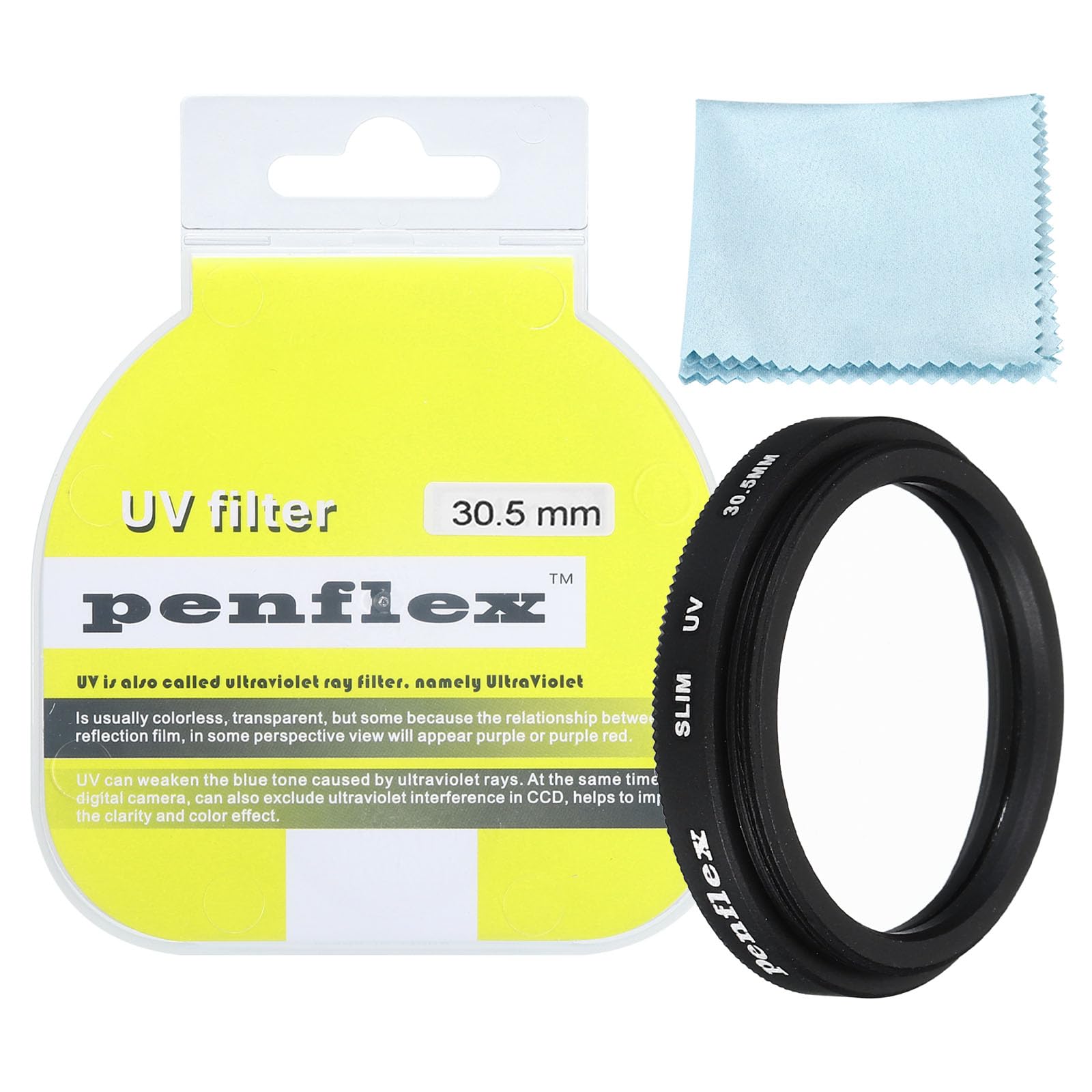 PATIKIL 30.5mm UV Filter, 1 PCS UV Protection Filter SLIM UV Camera Lens Filter Aluminum Optical Camera Accessory Crystal Clear Pics for Camera Lens Filter Photography Picture