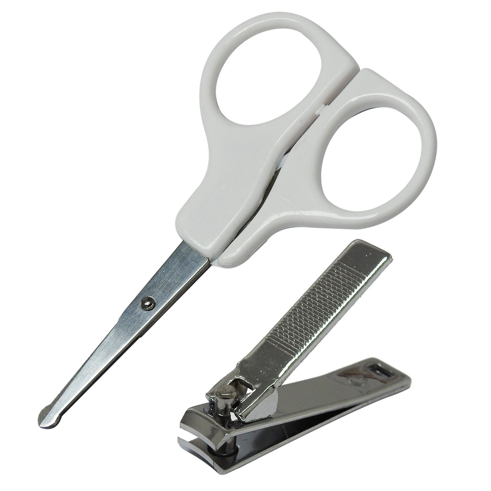 Sure Baby Childrens Kids Mini Manicure Pedicure Safety Scissors & Nail Clippers Set - Single Pack