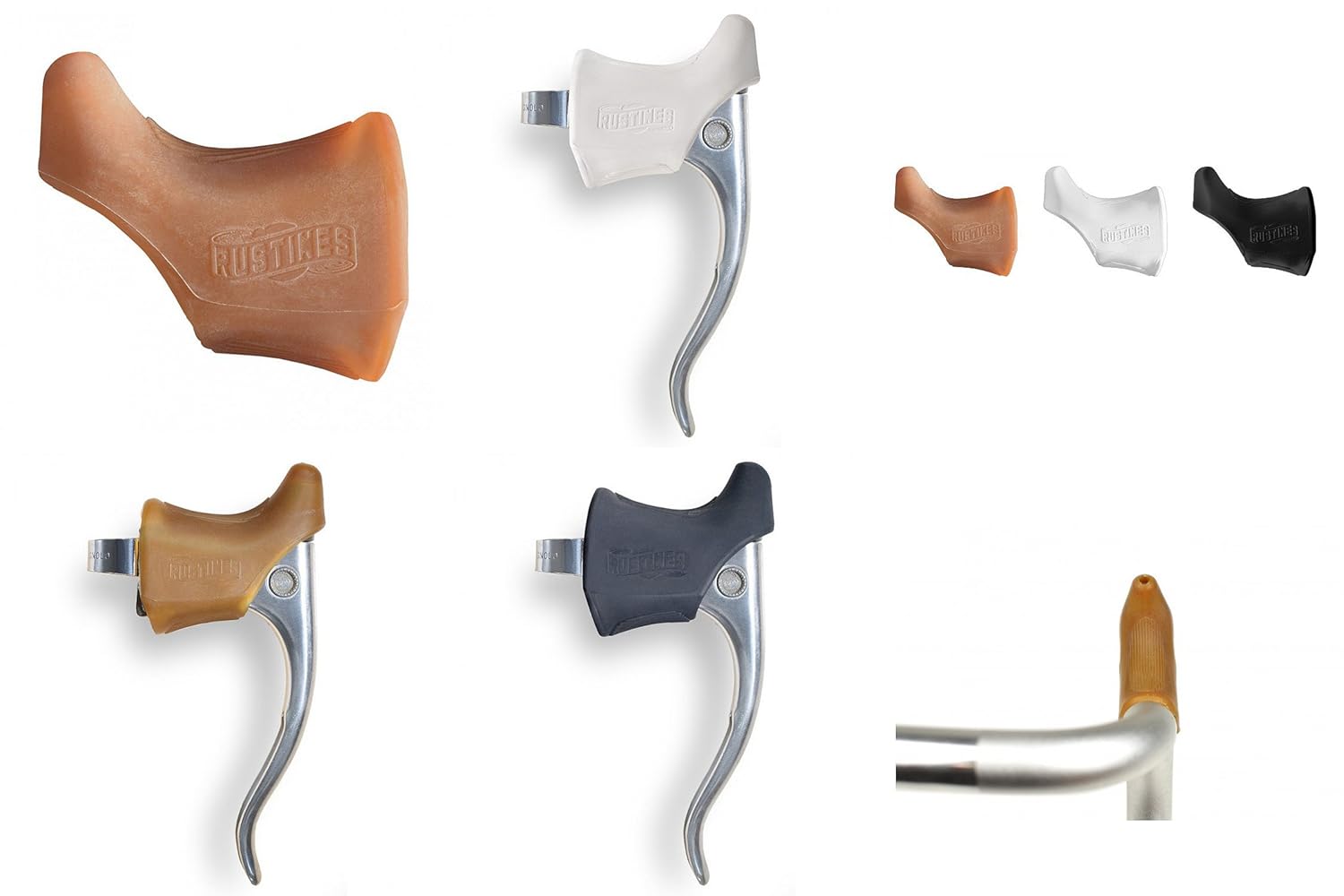 Campagnolo Vintage Style Rubber Brake Hoods (non aero) White Rubber