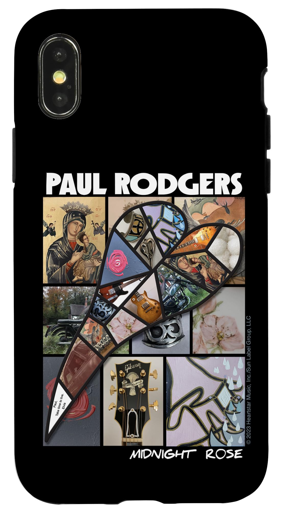 iPhone X/XS Paul Rodgers Midnight Rose Album Cover White Logo Case