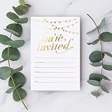 Sweetzer & Orange S&O Party Invitations 25 Gold Foil 4x6 with Envelopes view 6