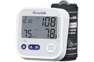 Ovutek Blood Pressure Monitors for Home Use Upper Arm, 8.7"-16.5" BP Cuff with 245 Sets for 3 Users, Large Display Automatic Digital Blood Pressure Machine with Batteries