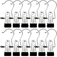 Boot Hangers for Closet, 12 Pack Hanging Clips Hook Clothes Pins for Laundry, Hanger Clips Towel Clips Boot Organizer for Home and Travel, Clothespins Clip Hangers for Pants Hats Socks Gloves