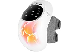 ITEFDTUTNE Knee Massager with Heat, Cordless Knee Massager with Multi-Function Screen, Heating and Vibrating Fatigue Relief Knee Massager for Arthritis,Stretched Ligament,Swelling Stiff Joints