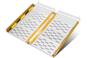 LIEKUMM Portable Wheelchair Ramp, 600LBS Capacity, Prevent Waterlogging, Ramps for Wheelchairs for Home, Ramp for Stairs, Wheelchair Ramps for Vans, Suitable for Wheelchairs, Bicycles, Scooters