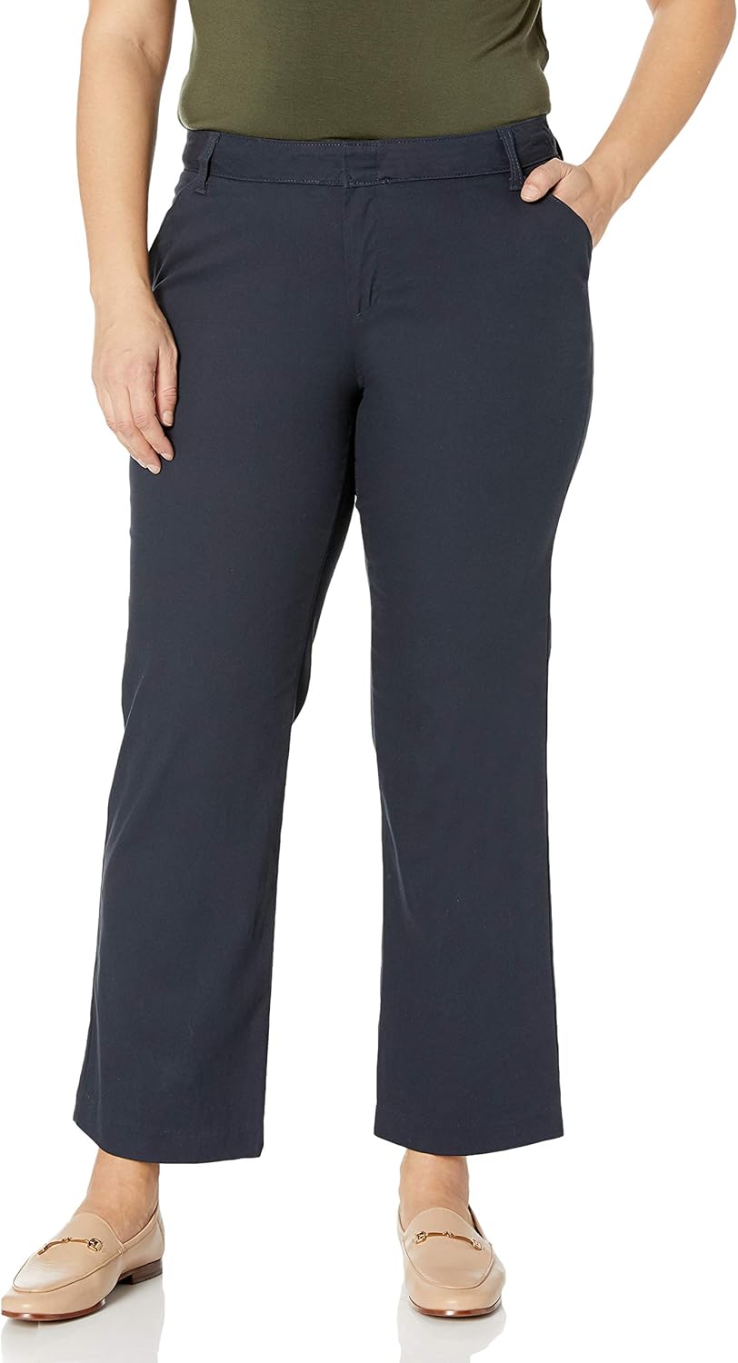 Dickies Women's Relaxed Straight Stretch Twill Pant at  Women’s Clothing store: Women S Khaki Pants