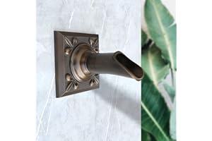 Aquadock Solid Brass Waterfall Spout Scupper Made Exquisite Handcrafted, Water Fountain Spillway Luxury Landscape Decor for Pools, Ponds, Water Walls (7.59 inch)