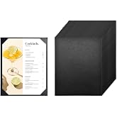WeChef 20 Pack Menu Holders for Restaurant 8.5"x11" Single Page PU Leather | Restaurant Menu Covers with Angled Corners for Wine List Cafe Bar Pub Hotel