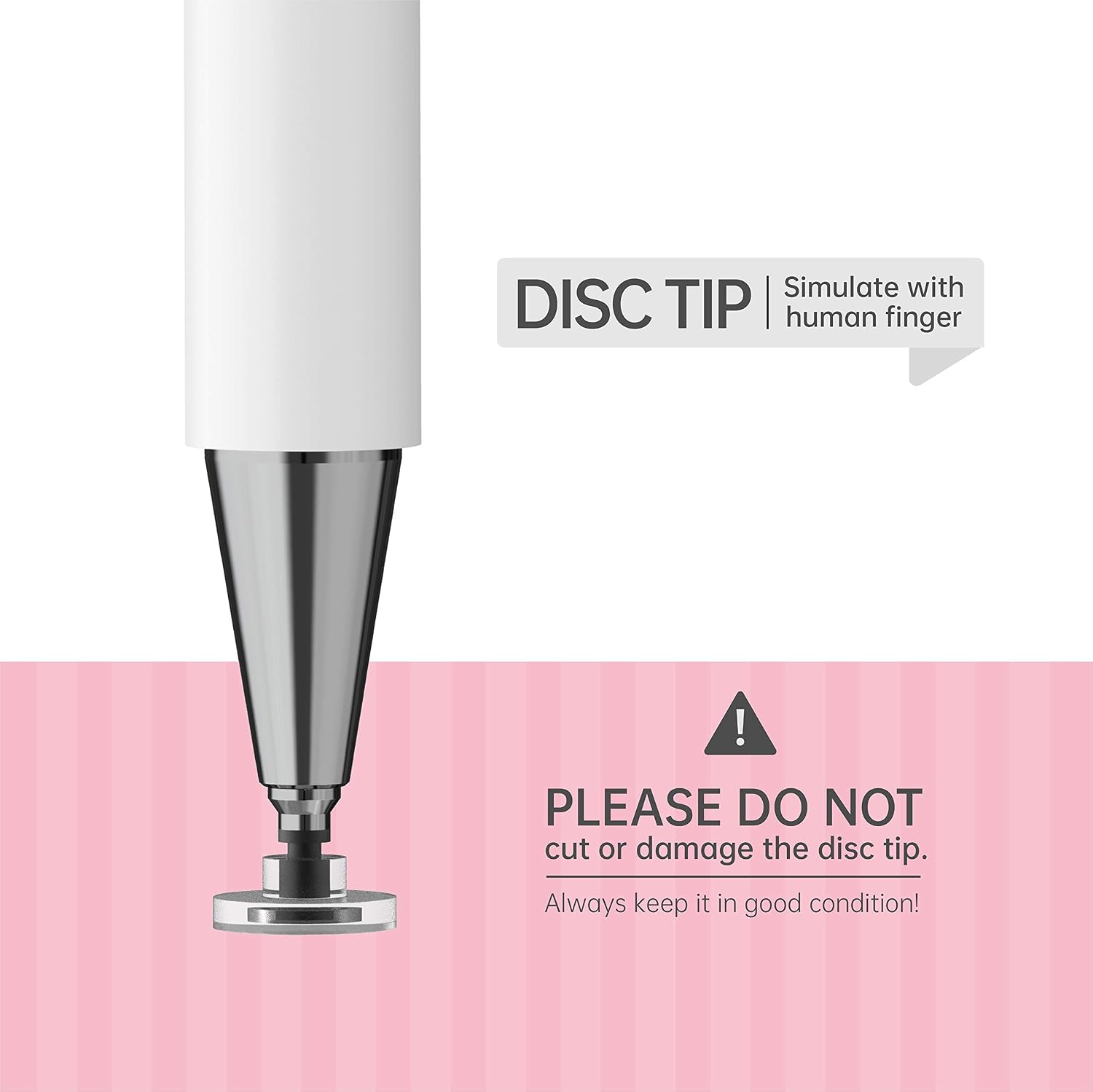 Stylus for Tablet Capacitive Disc Tip Pencil & Magnetic Cap Compatible with All Touch Screens - Image 4