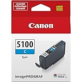 Canon PFI-5100 Genuine Cyan Ink Tank, Compatible with ImagePROGRAF PRO-310 Printers