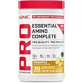 GNC Pro Performance Amino Complete, Pineapple, 16.3 Oz, 30 Servings | Athletic Training Support, Essential Amino Acids, BCAA and Electrolytes, Zero-Sugar, Gluten-Free
