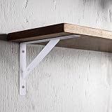HAOCHEN 8 Piece Heavy Duty Shelf Brackets 9.84x6.29 White Iron 90 Degree view 5