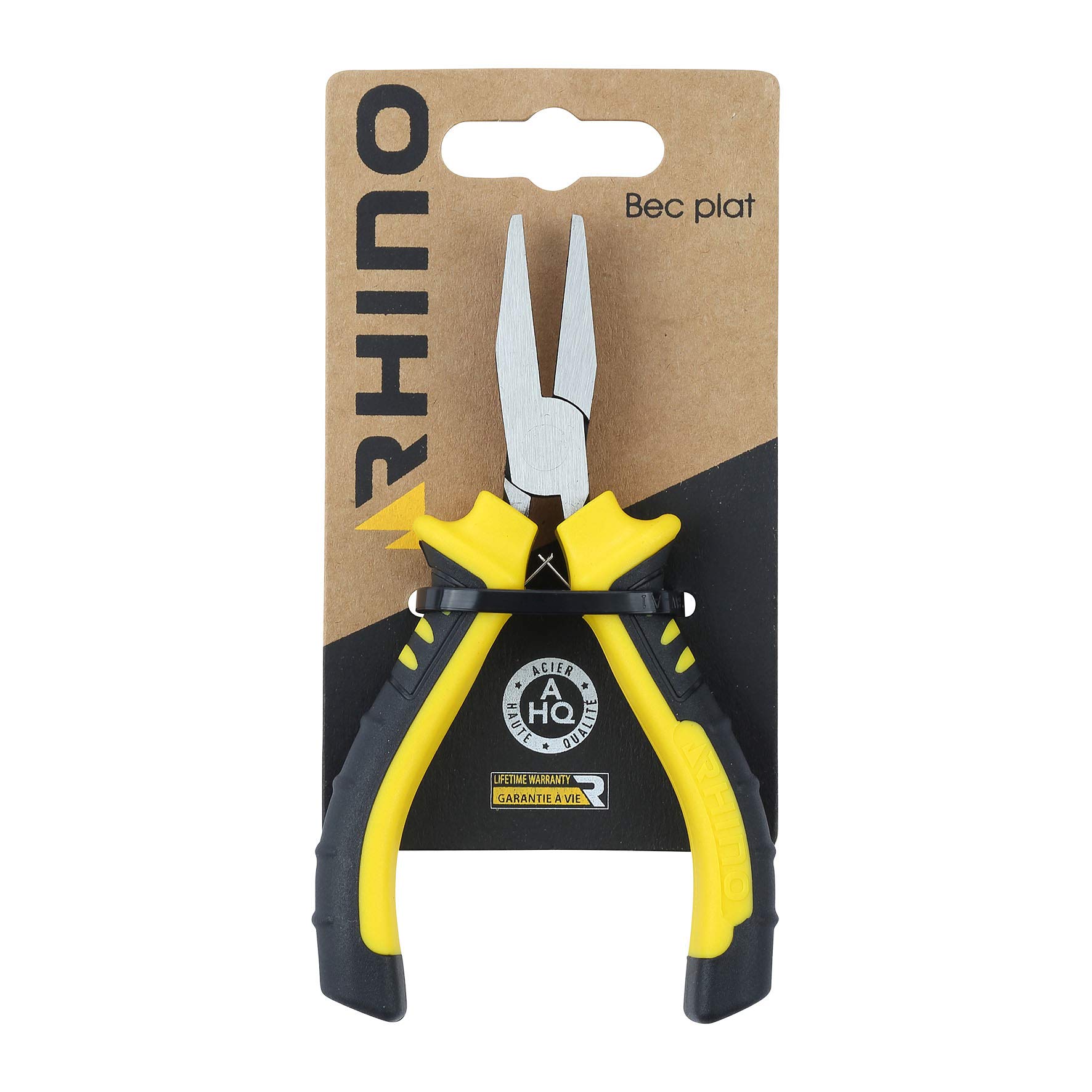 RHINO Mini Flat Nose Pliers 125mm Universal High Quality Steel Long 125 mm - Ergonomic Handle - Suitable for All Types of DIY Work - - Several Sizes Available