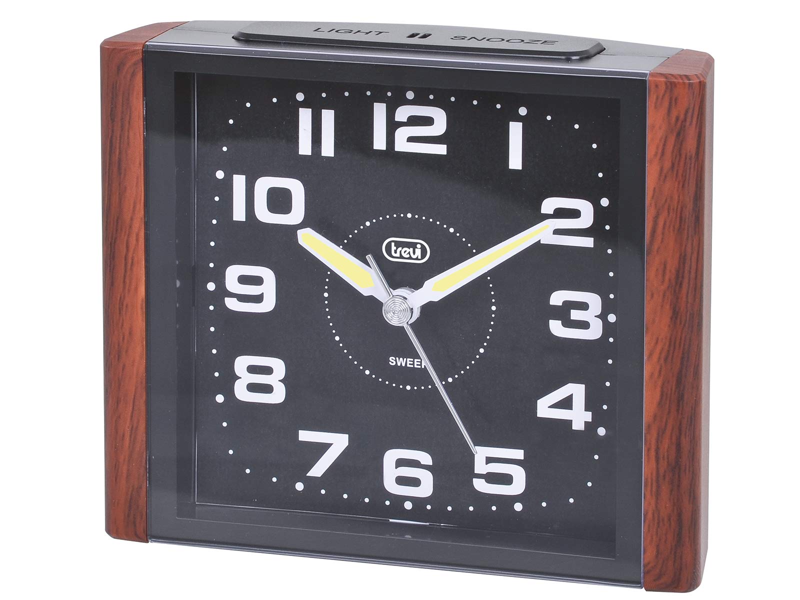 Trevi Electronic Alarm Clock, Plastic, Wood