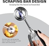 TJ POP Ice Cream Scoop 3 Tbsp 45ml Stainless Steel with Easy Release view 5