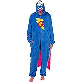 Sesame Street Character Union Suit Kigurumi Hooded One Piece Footless Fleece Pajama
