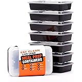Evolutionize Healthy Meal Prep Containers - Certified BPA-free - Reusable, Washable, Microwavable Food Containers/Bento Box with Lids (7 Pack, Single Compartment, 28 Ounce)