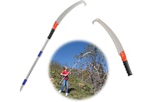 EUIJOIP Pole Saws for Tree Trimming, 6.5FT Long Branch Cutter Handle Pruner, Heavy Duty Tree Trimmer Pole | Ergonomic Non-Slip Grip for Yard Garden and Patios High Branches Cutting