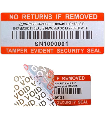 Round Pair Serial 14 MM Tamper EVIDENT Security Void Hologram