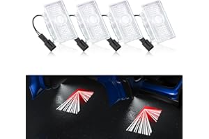 Motrobe 4PCS Puddle Door Light for Tesla Model Y Juniper 2025 2026 Model 3 Highland 2024-2026 Ultra-Bright Projection Lights Never Fade with Extension Cord Model Y Juniper Model 3 Highland Accessories