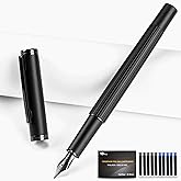 JINHAO Fountain Pen Fine Nib, Includes Ink Cartridges & Converter, Perfect Weight, Optimal Flow, No Skips