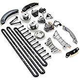 3.6 Timing Chain Kit w/Chain Guide Tensioner Sprocket for 2.8L 3.0L 3.6L Chevy Equinox Malibu Traverse GMC Acadia Cadillac CTS SRX Buick Enclave V6 Engine Engine Timing Set Replace # 9-0753S 9-0753sx