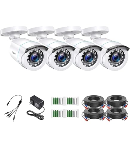 Amazon.com : ZOSI 4 Pack 2MP 1080p HD-TVI Security Camera Outdoor