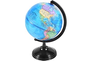 KISEER Rotating World Globe 6 Inch Spinning Earth Globe with Stand for Kids Learning Geography Classroom Education or Office Home Decorations