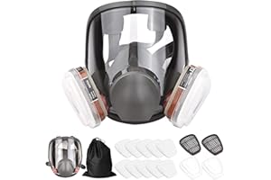 Reusable Full Face 16 in Gas Organic Vapor with Wide Field of View for Painting Machine Polishing Welding and Work Protection