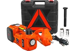 E-HEELP Electric Car Jack Kit 5Ton 12V Hydraulic Car Jack Lift (Lifting Range: 6.1~20.86 inch) with Electric Impact Wrench for SUV MPV Sedan Truck Change Tires Garage Repair